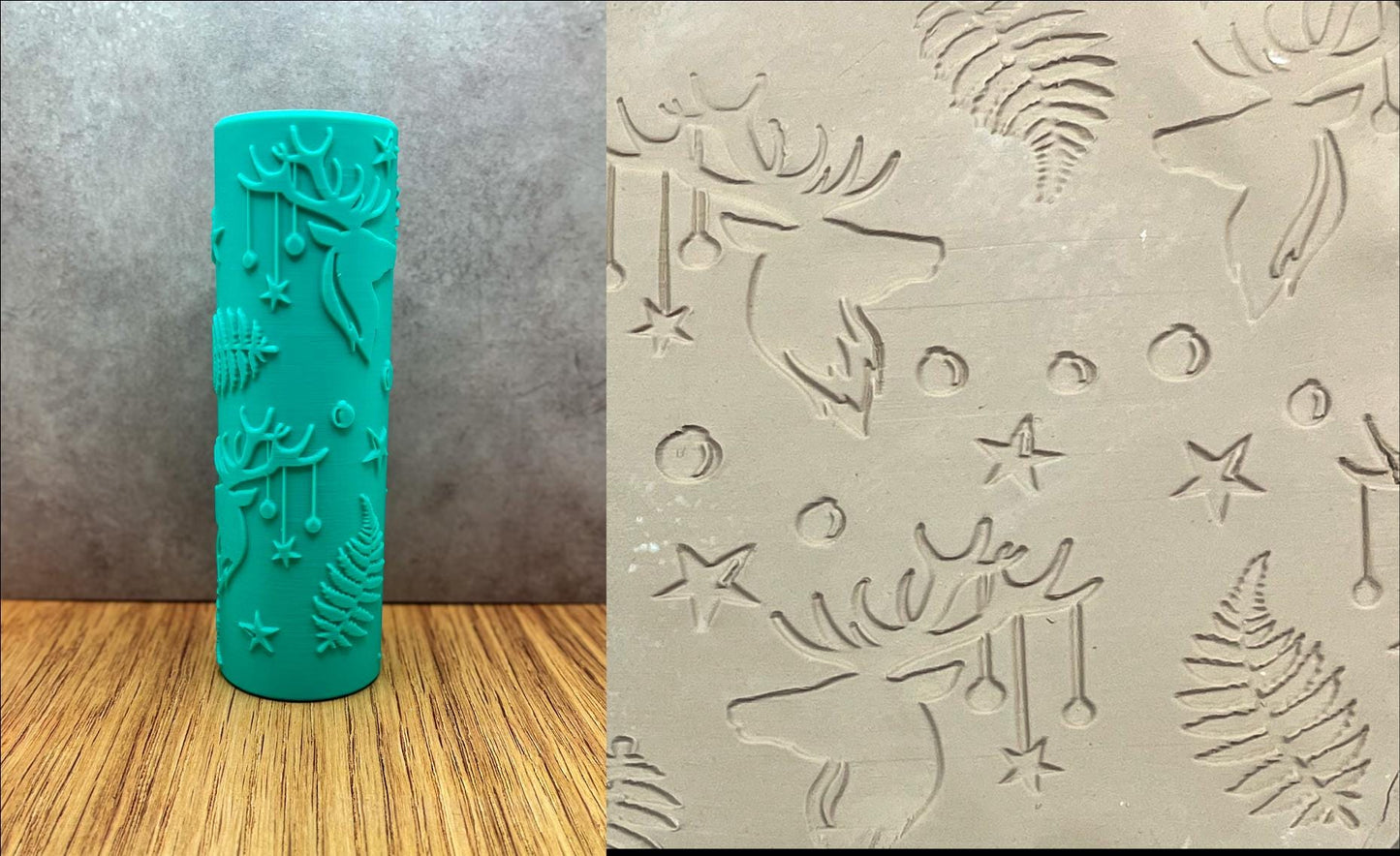 Christmas Pottery Texture Rollers