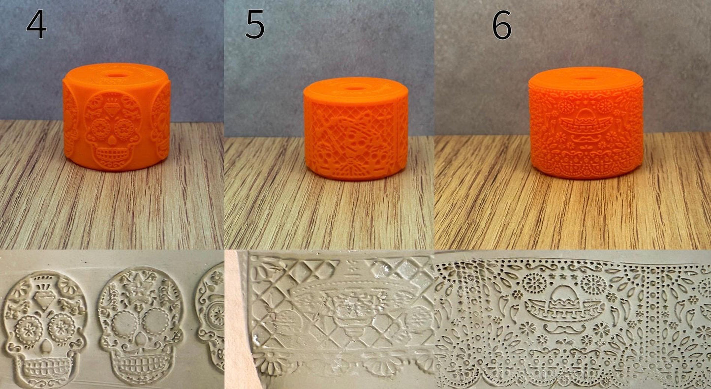 Halloween Texture Rollers Medium Height | 3Demon | Pottery | Texture Roller