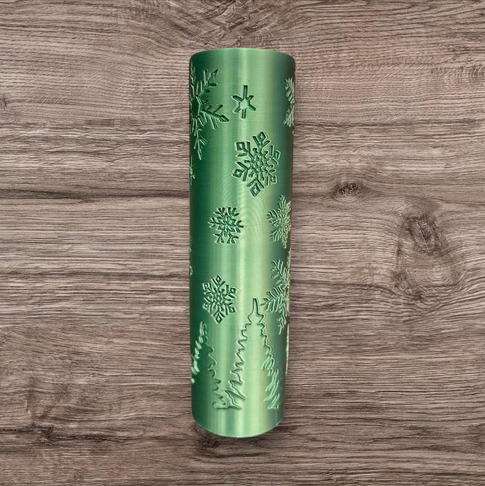 Pine Tree and Snow Flake Pottery Texture Roller