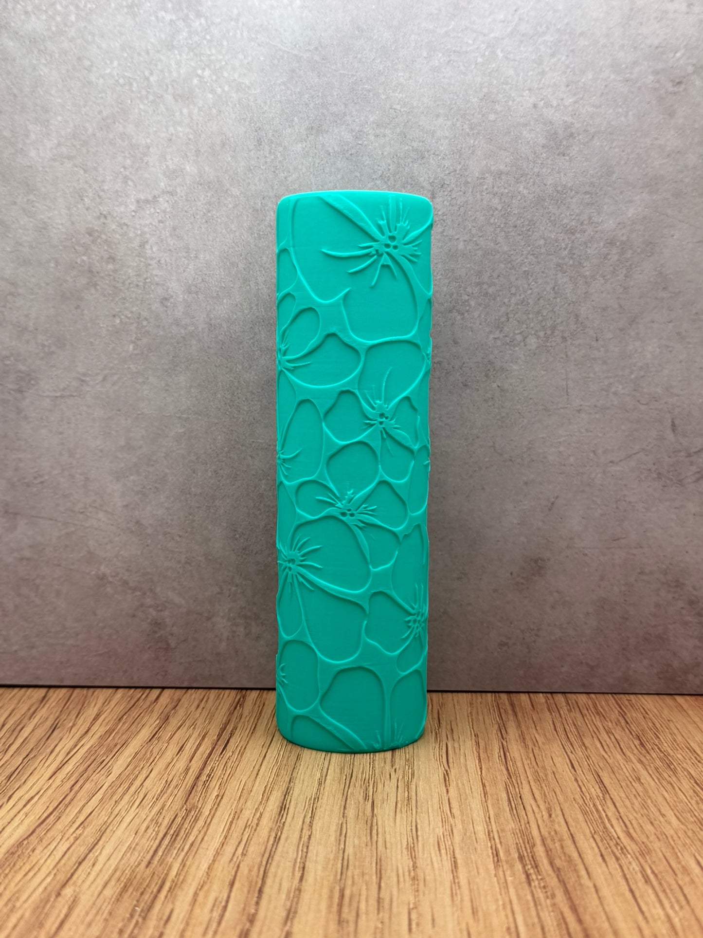 Poppy Flower Pottery Texture Roller