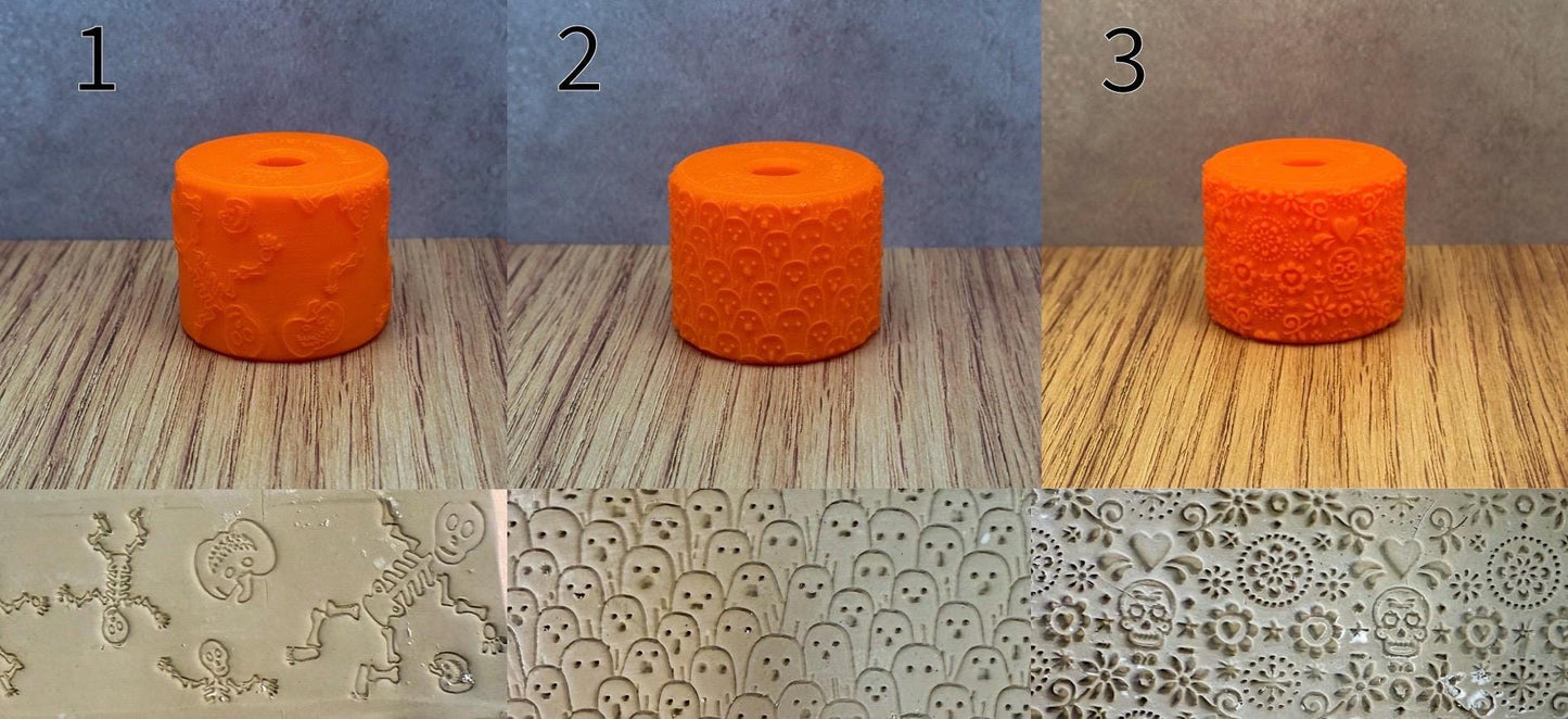 Halloween Texture Rollers Medium Height | 3Demon | Pottery | Texture Roller