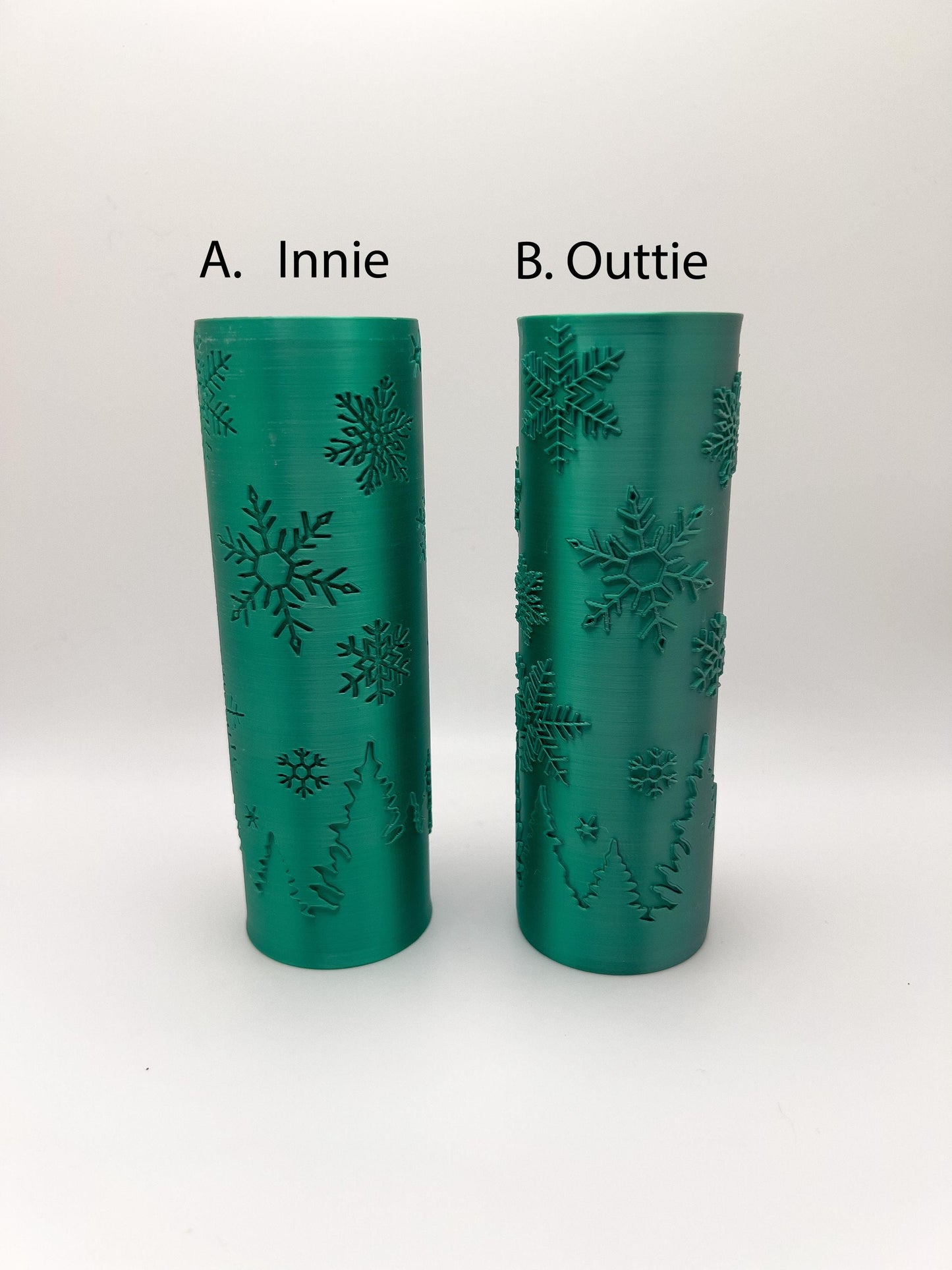 Pine Tree and Snow Flake Pottery Texture Roller