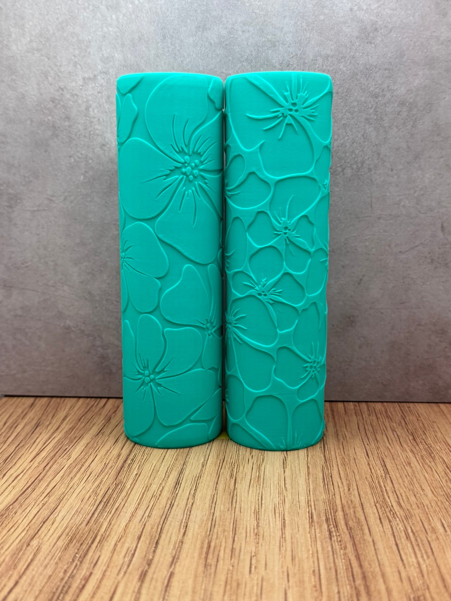 Poppy Flower Pottery Texture Roller