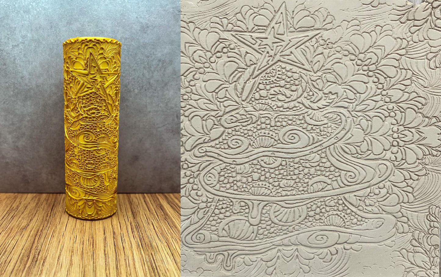 Christmas Pottery Texture Rollers
